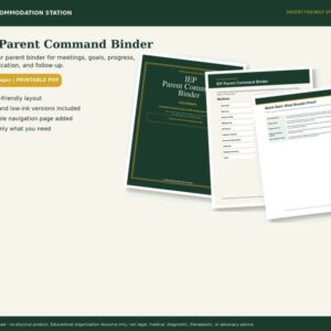 IEP Parent Command Binder
